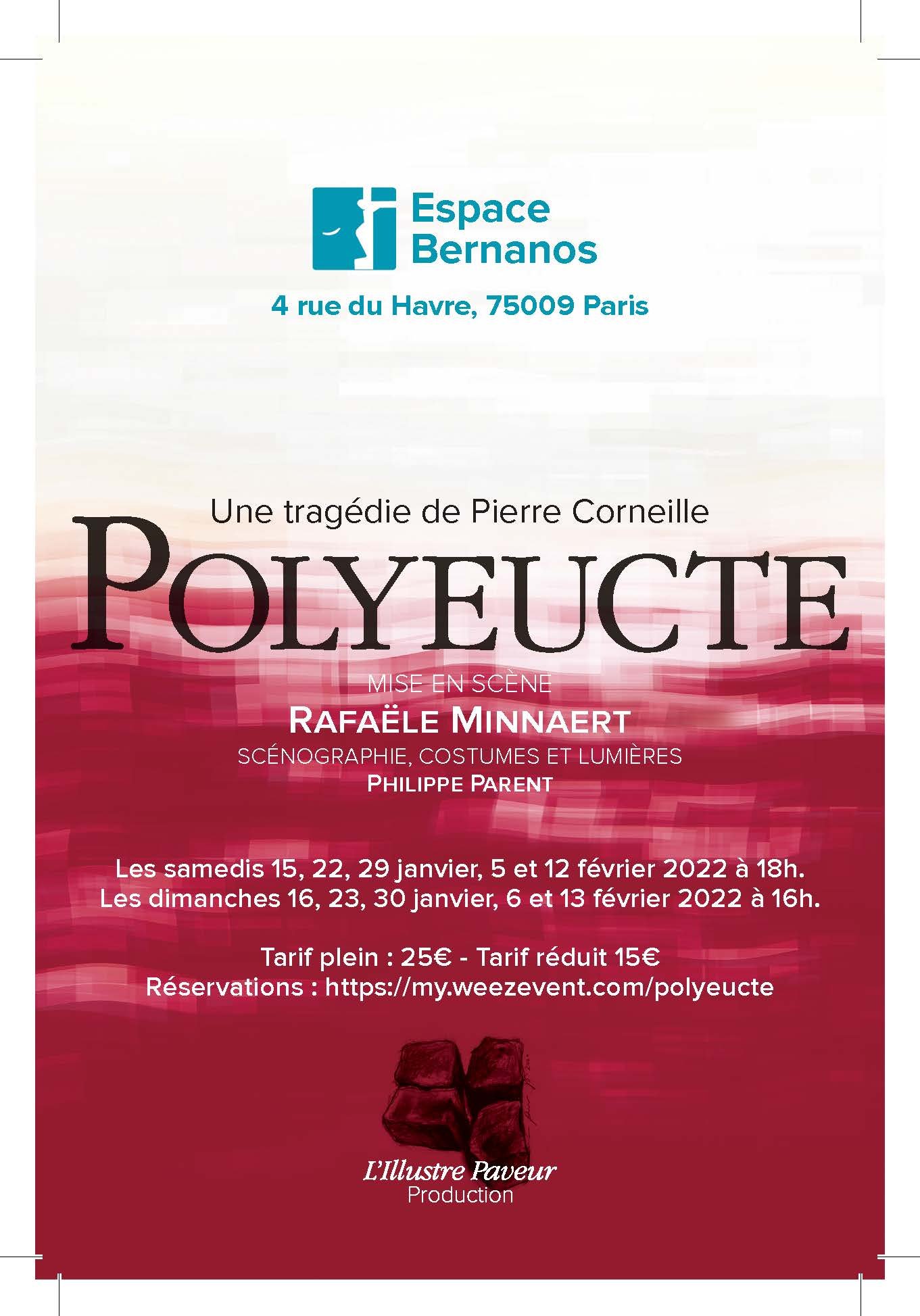 Affiche de Polyeucte à l'Espace Bernanos