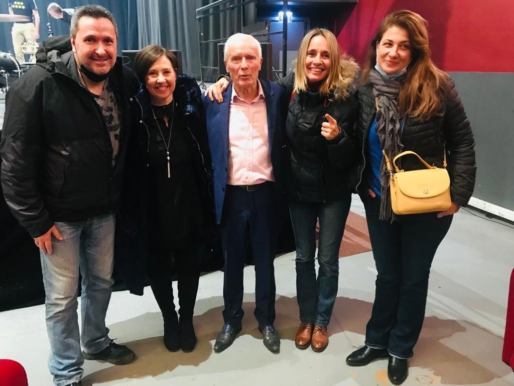 Laurence Le Dantec avec Pierre Douglas sur le tournage du court métrage Les uns… avec les autres