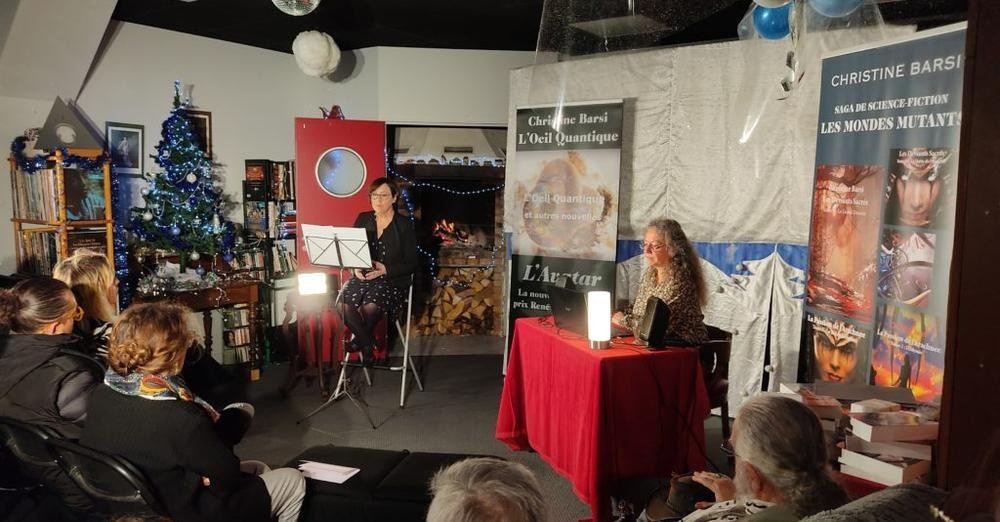 Laurence Le Dantec lors d'une lecture publique