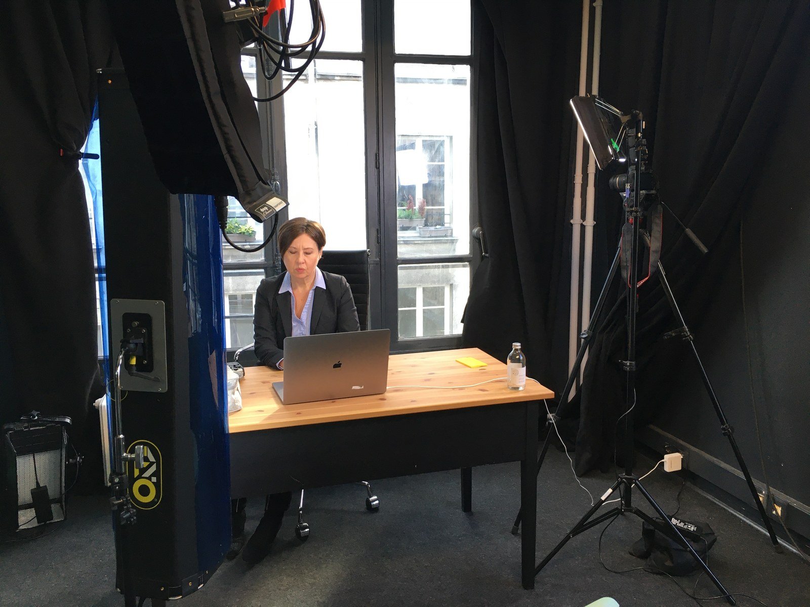 Laurence Le Dantec sur un tournage de film d'entreprise pour OpenClassrooms